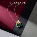 Emerald Green Gift Box Bow Silver Pendant Necklace Seedream product image 1
