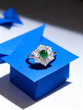 18K Gold Natural Emerald Ring