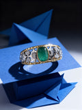 18K Gold Natural Emerald Ring
