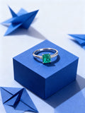18K Gold Natural Emerald Ring