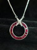 18K Gold Natural Ruby Necklace