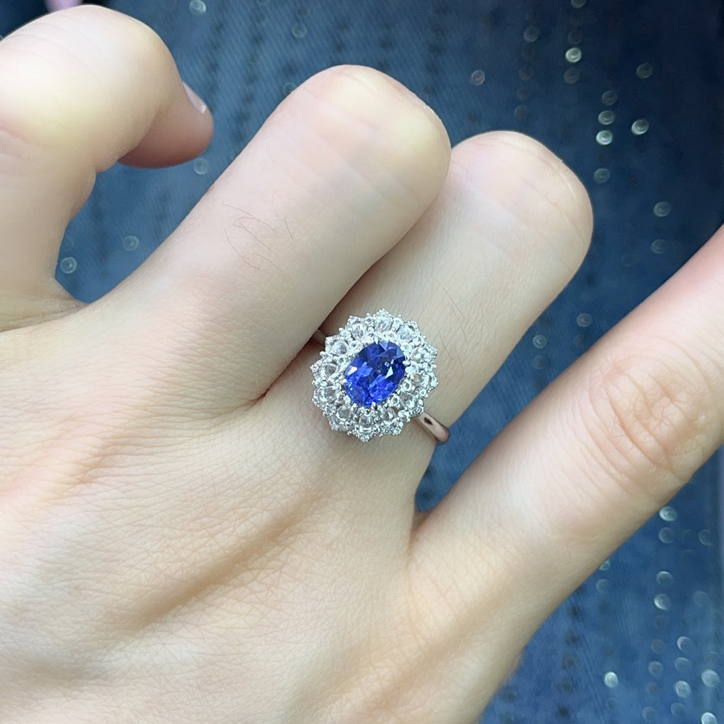 18K Gold Natural Sapphire Ring