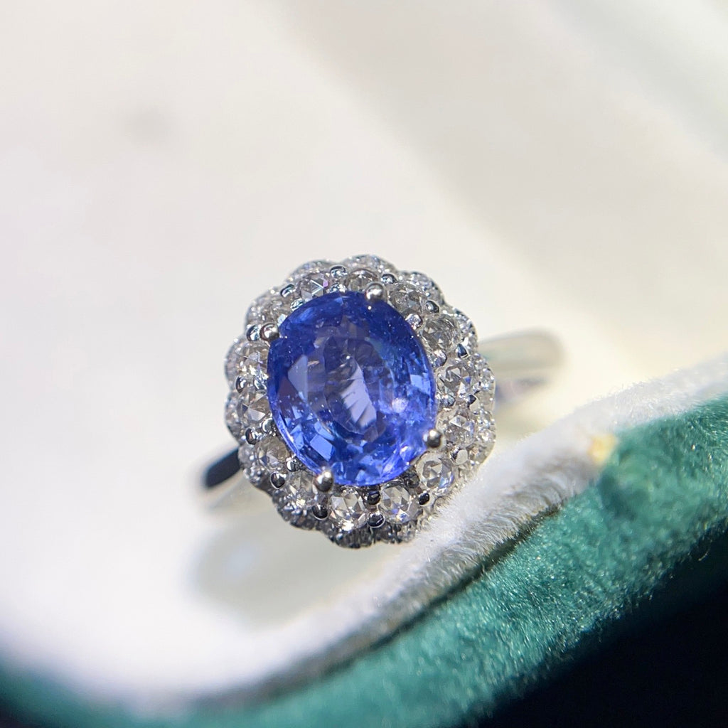 18K Gold Natural Sapphire Ring