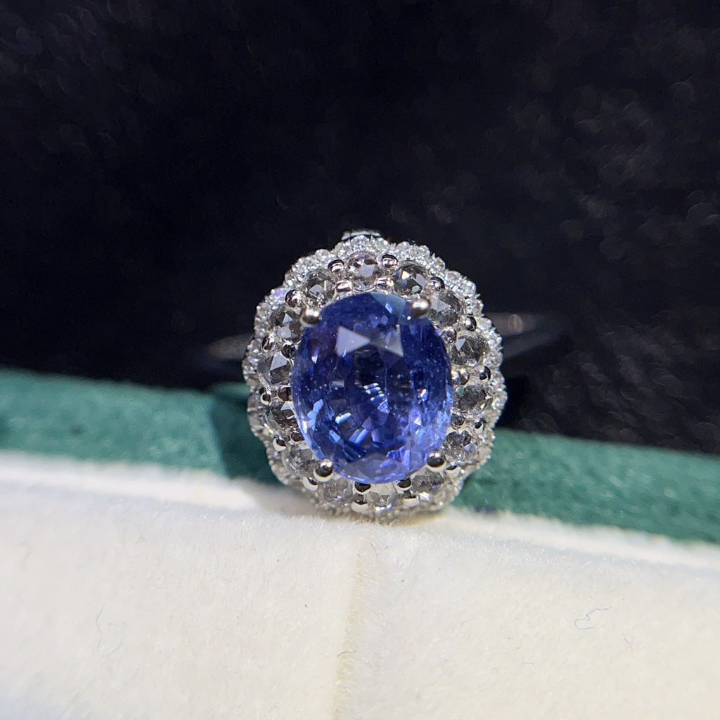 18K Gold Natural Sapphire Ring