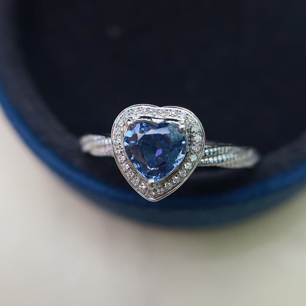 18K Gold Natural Sapphire Ring