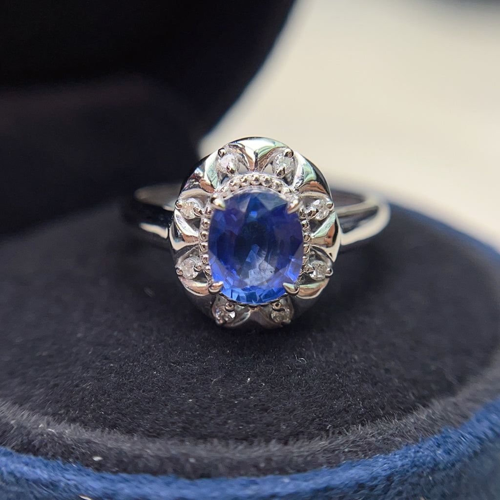 18K Gold Natural Sapphire Ring