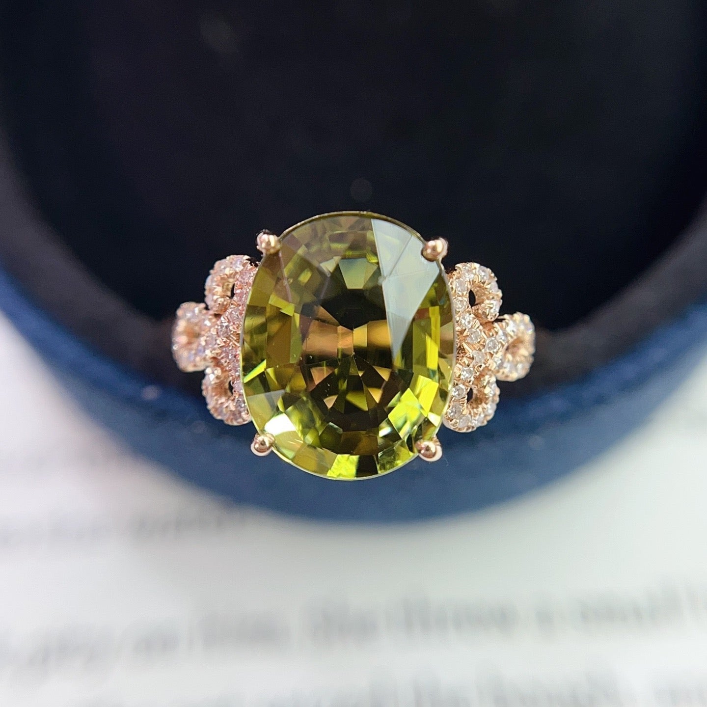 Natural Tourmaline Ring in 18K Gold