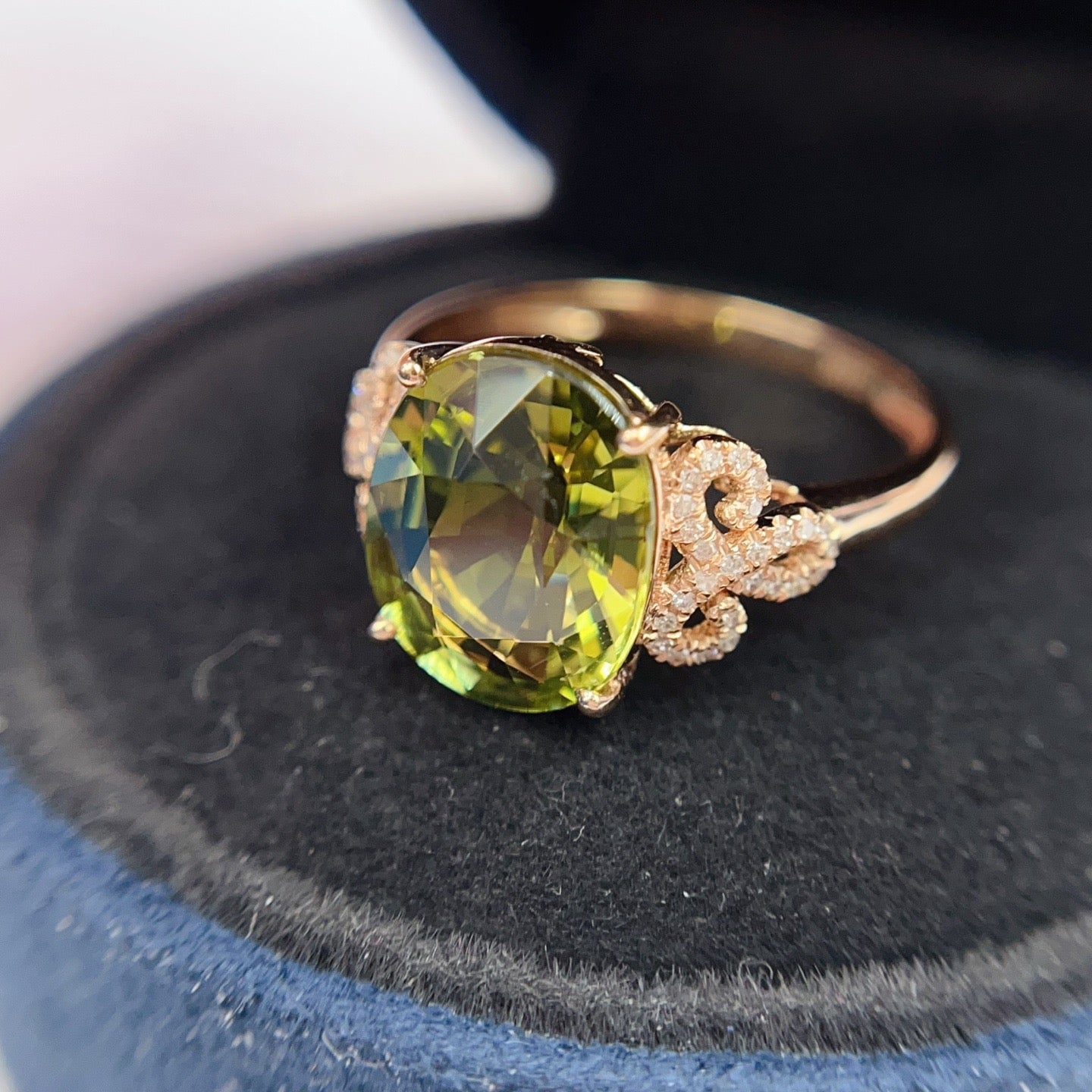 Natural Tourmaline Ring in 18K Gold