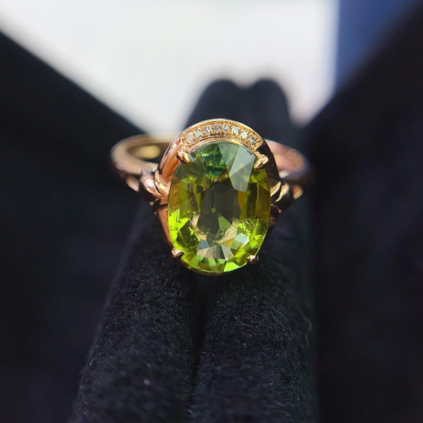 Natural Tourmaline Ring in 18K Gold