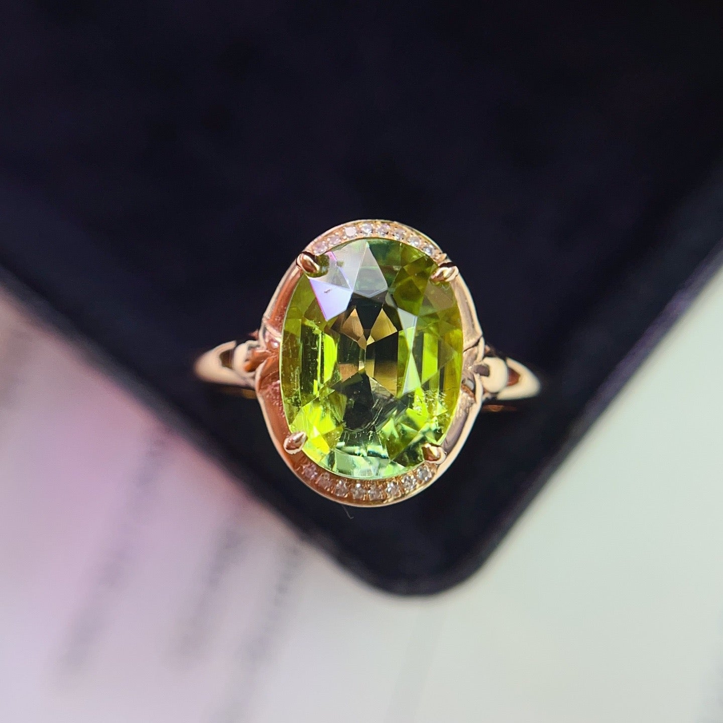 Natural Tourmaline Ring in 18K Gold