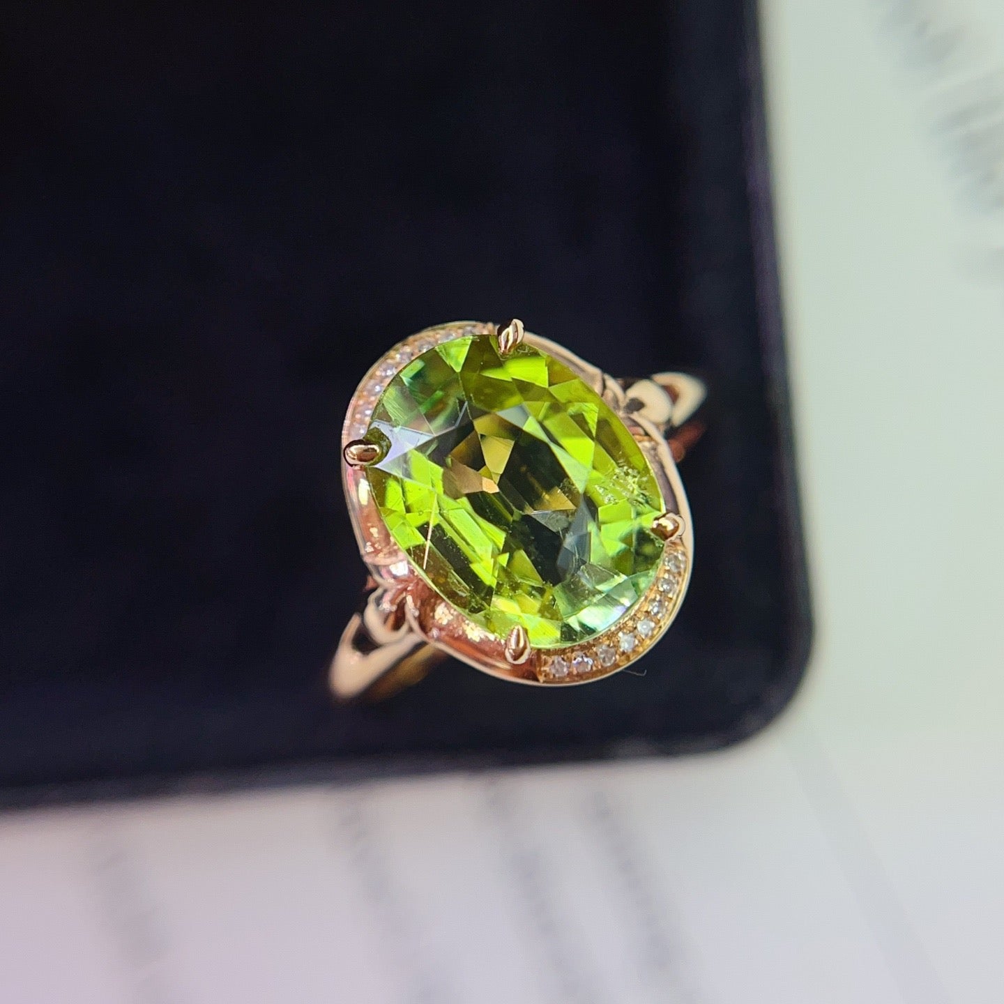 Natural Tourmaline Ring in 18K Gold