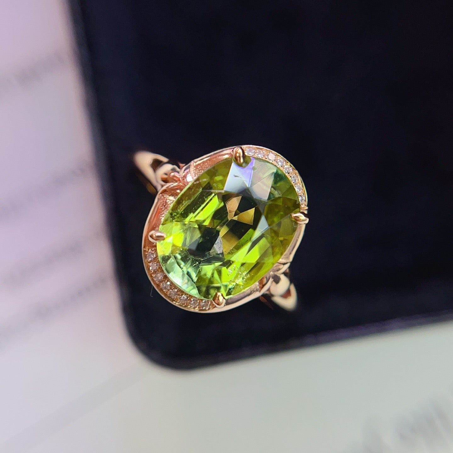 Natural Tourmaline Ring in 18K Gold