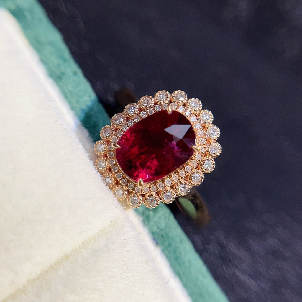 Natural Tourmaline Ring in 18K Gold