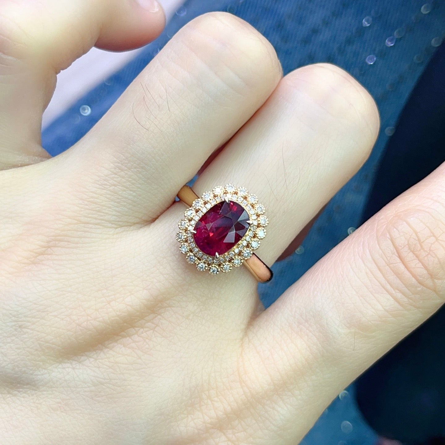 Natural Tourmaline Ring in 18K Gold