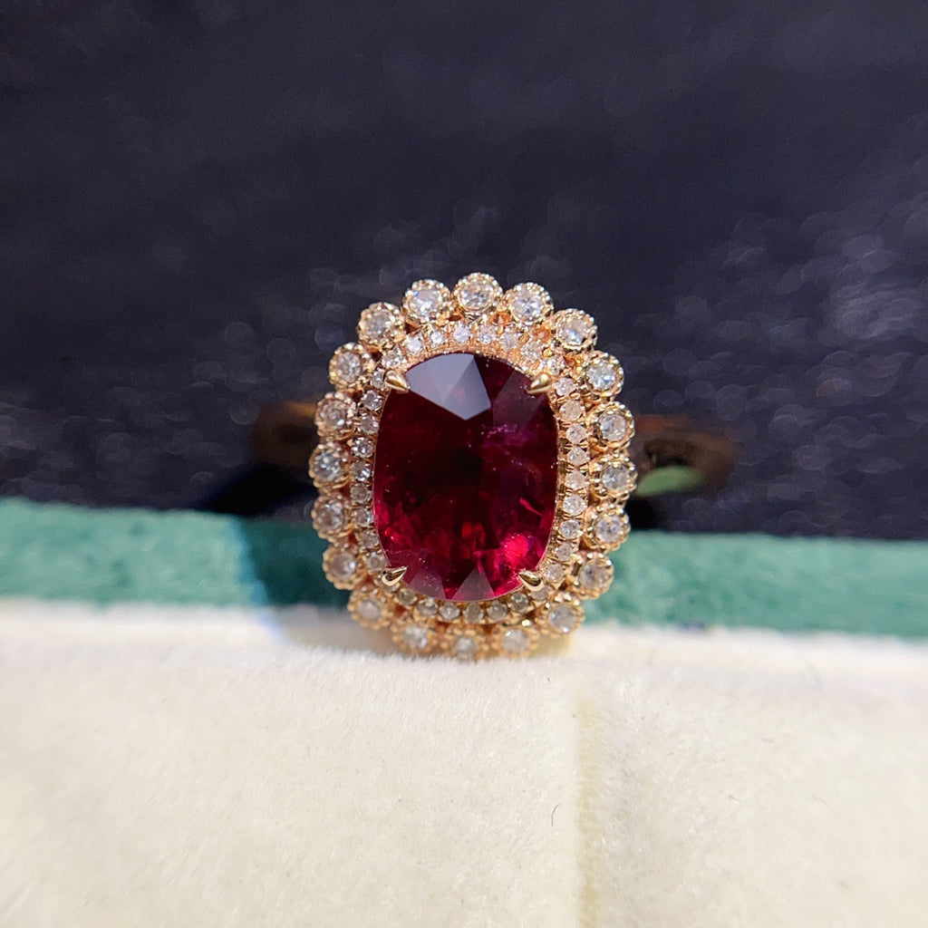 Natural Tourmaline Ring in 18K Gold