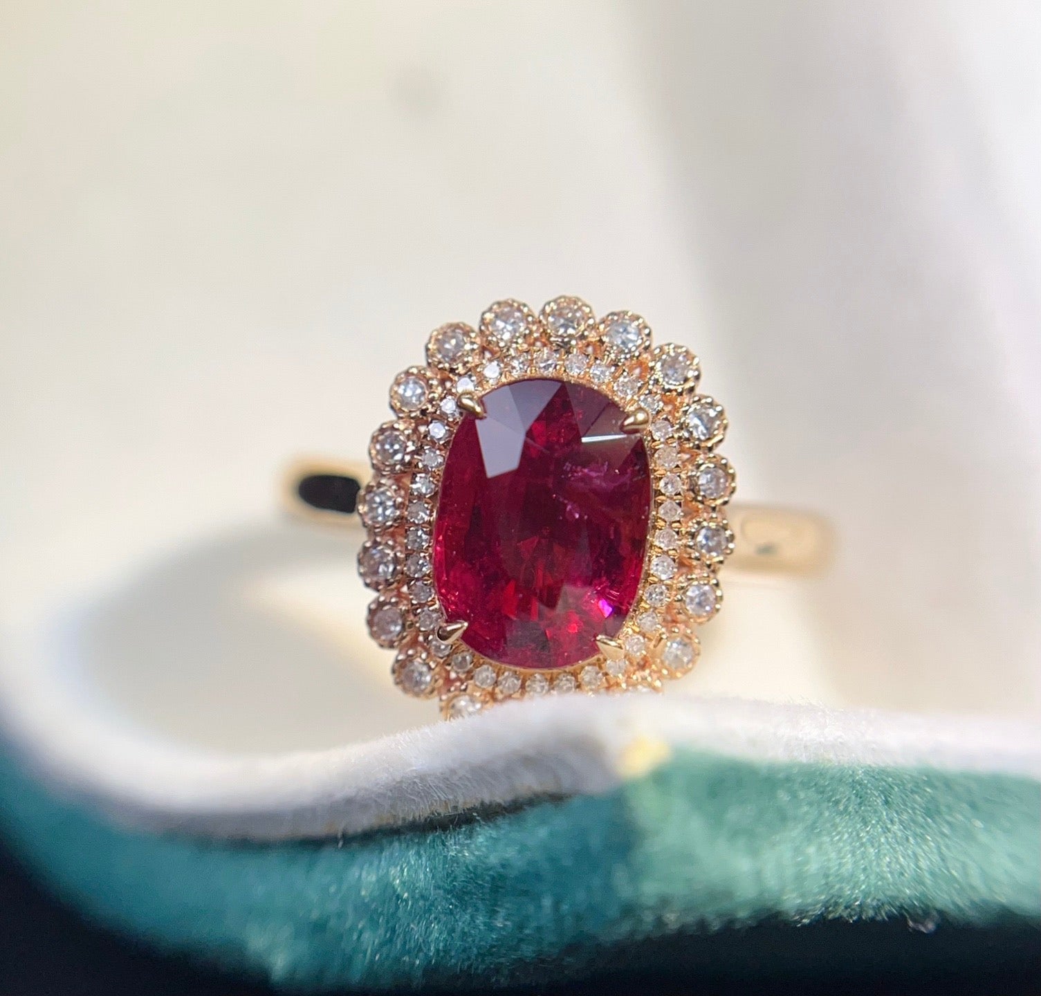 Natural Tourmaline Ring in 18K Gold