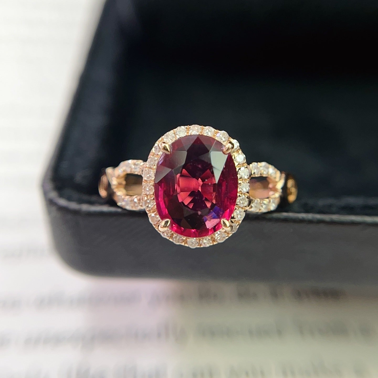 Natural Tourmaline Ring in 18K Gold