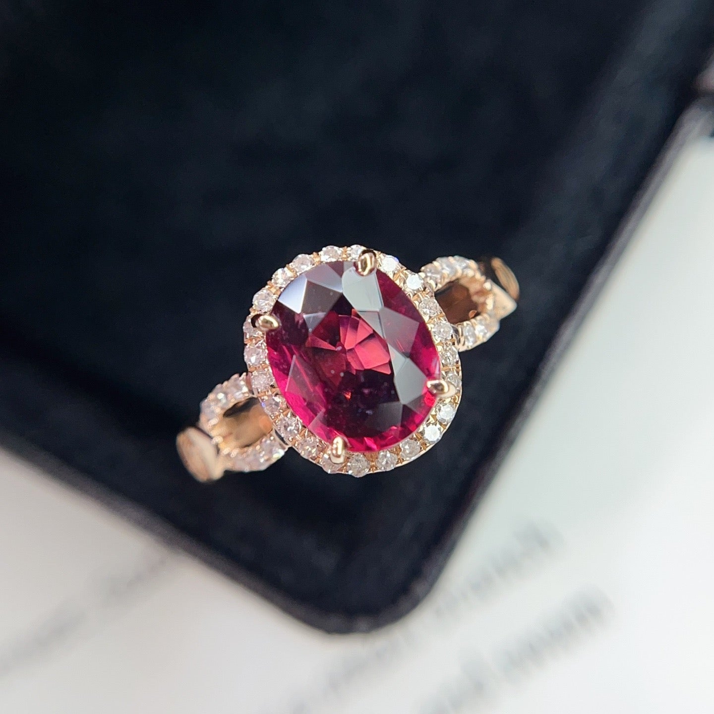 Natural Tourmaline Ring in 18K Gold