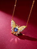 Natural Sapphire Necklace in 18K Gold