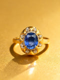 18K Gold Natural Sapphire Ring