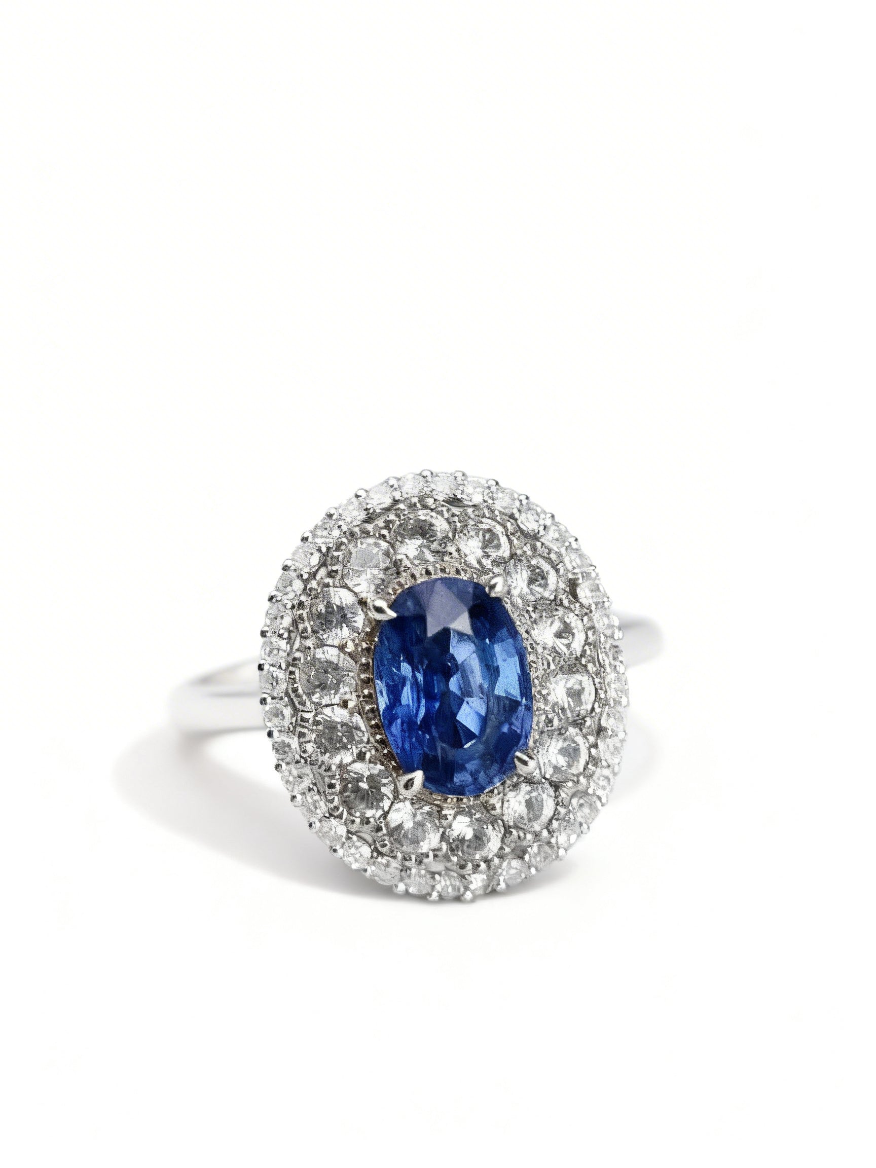 18K Gold Natural Sapphire Ring