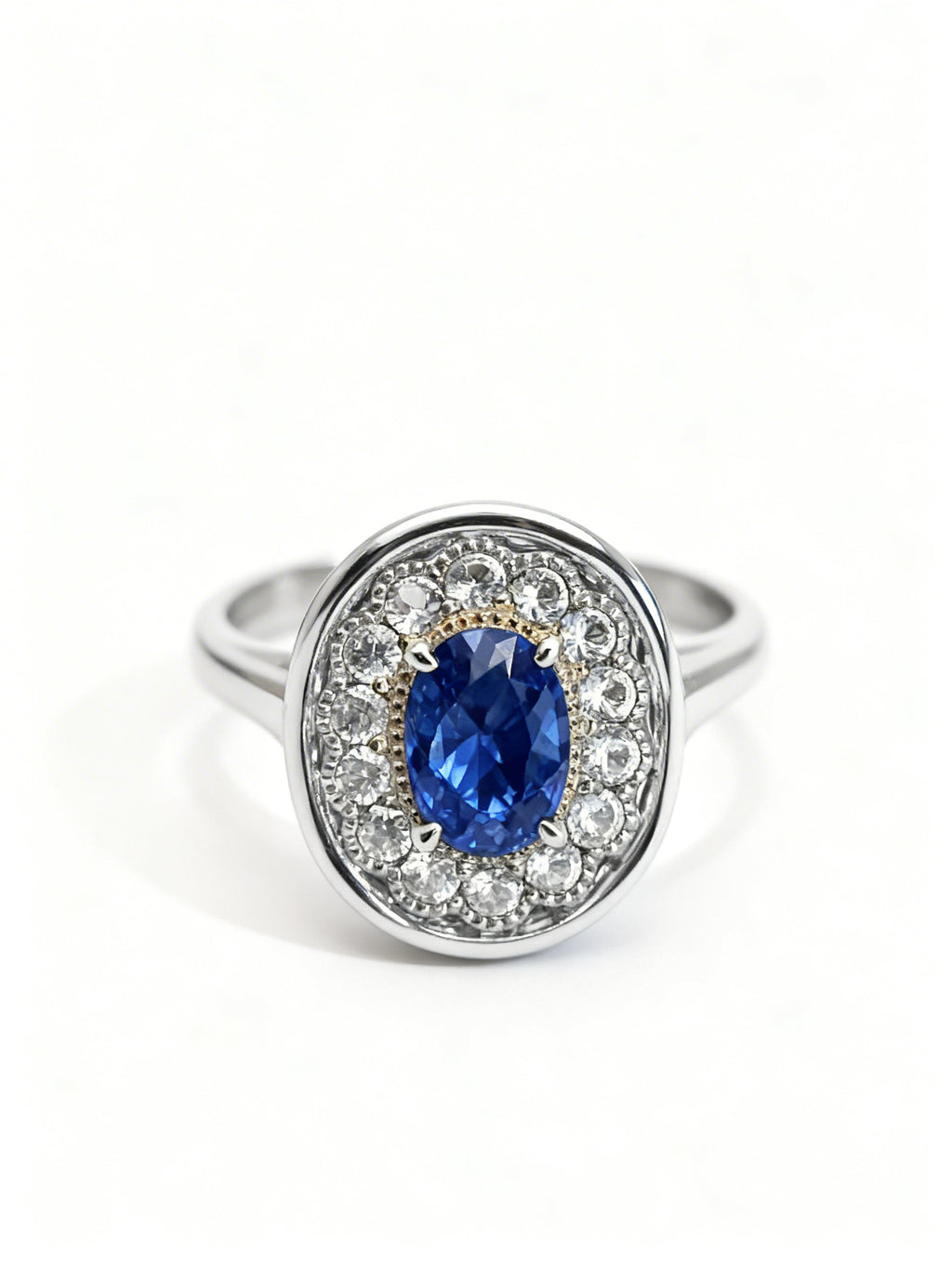 18K Gold Natural Sapphire Ring