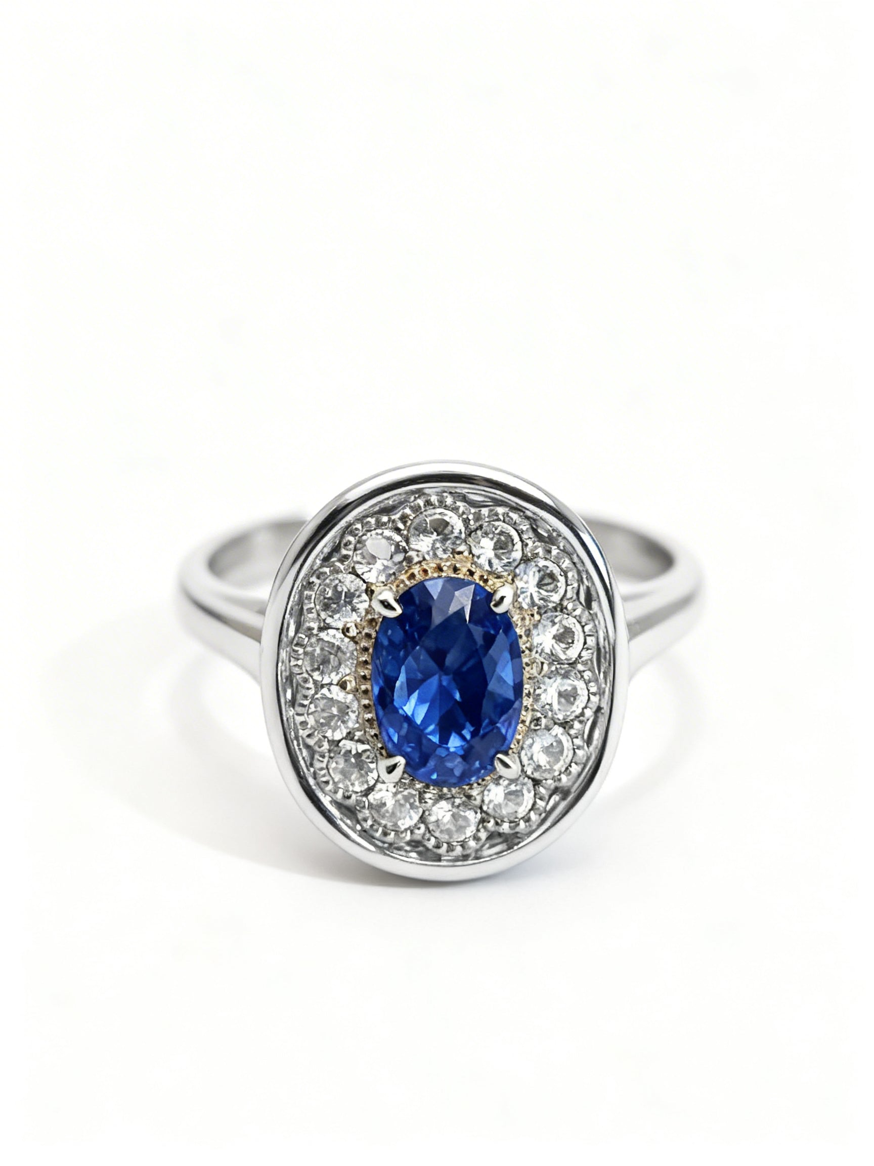18K Gold Natural Sapphire Ring