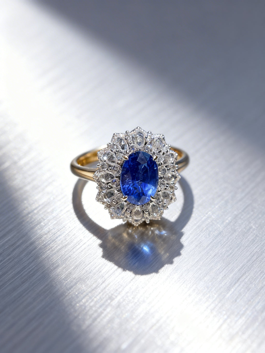 18K Gold Natural Sapphire Ring