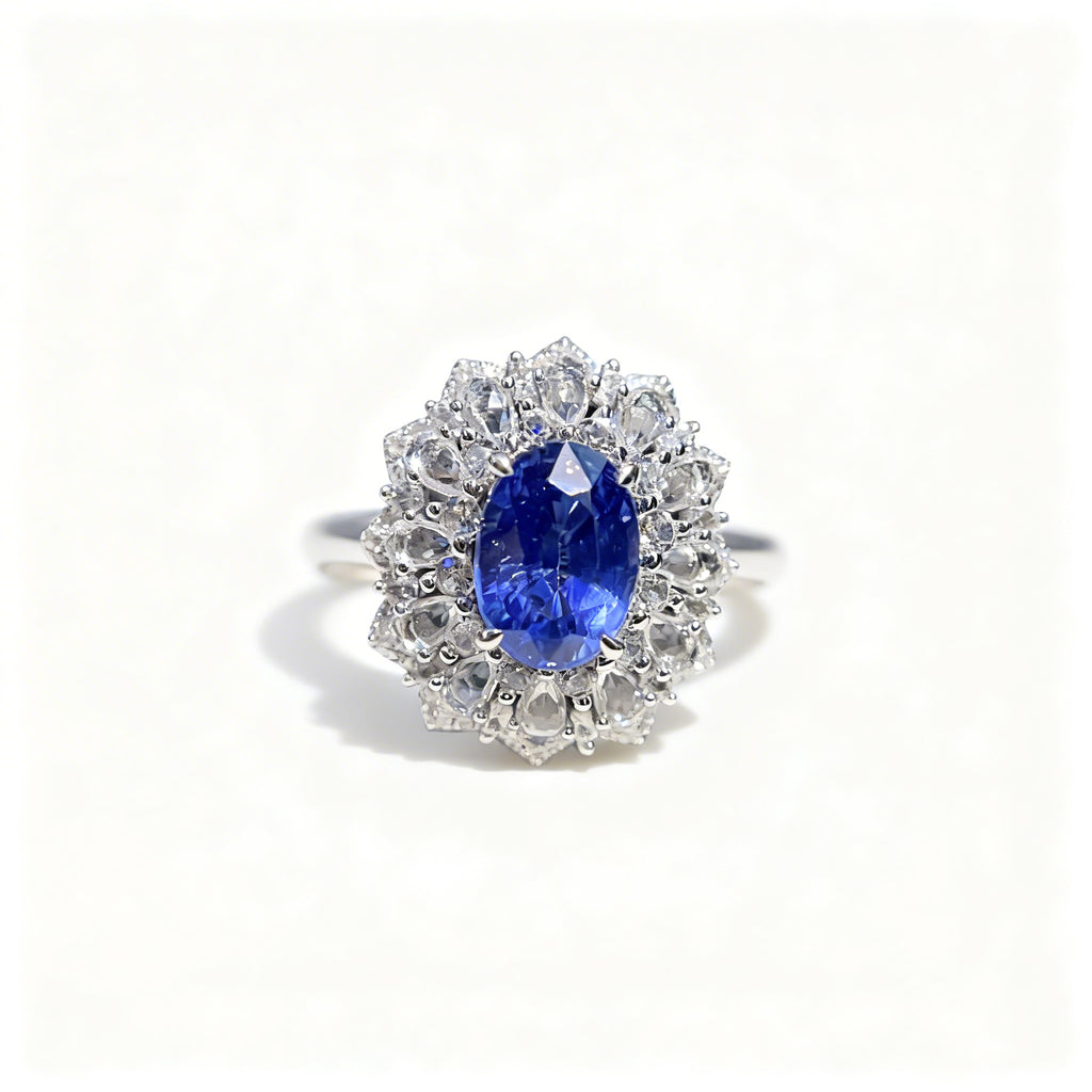 18K Gold Natural Sapphire Ring