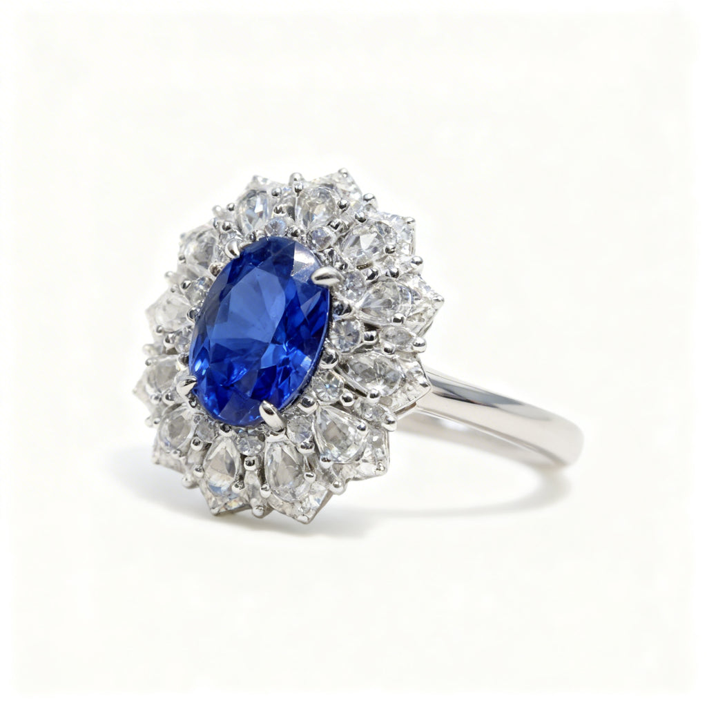 18K Gold Natural Sapphire Ring