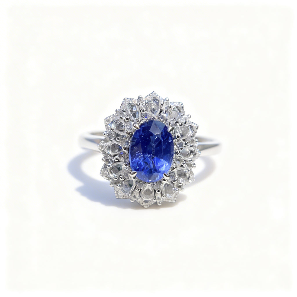 18K Gold Natural Sapphire Ring