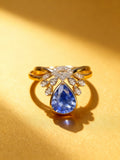 18K Gold Natural Sapphire Ring