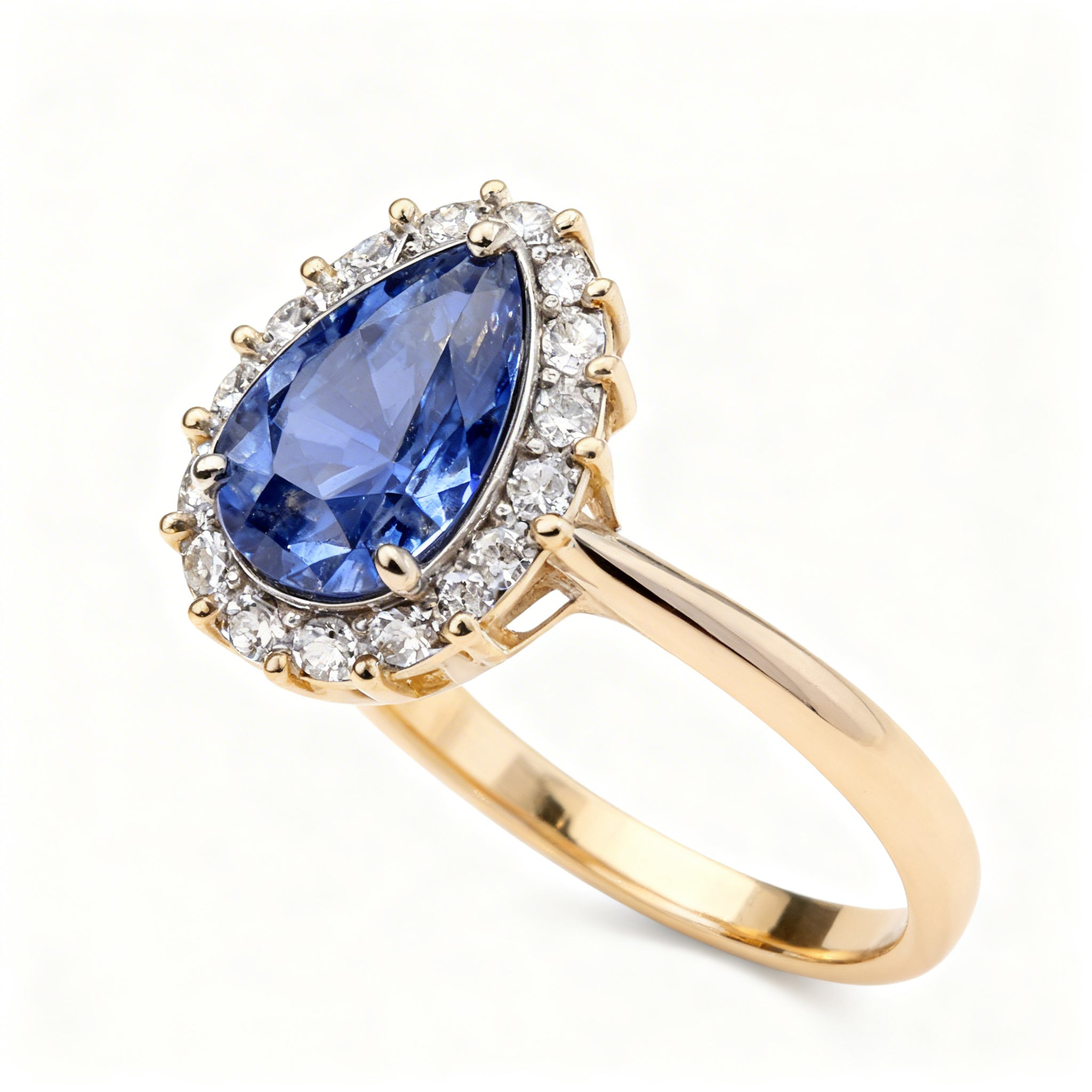 18K Gold Natural Sapphire Ring