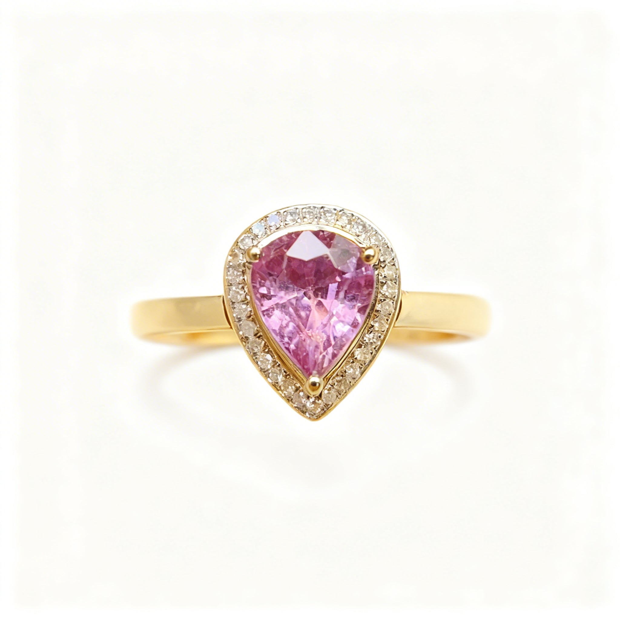 18K Gold Natural Sapphire Ring