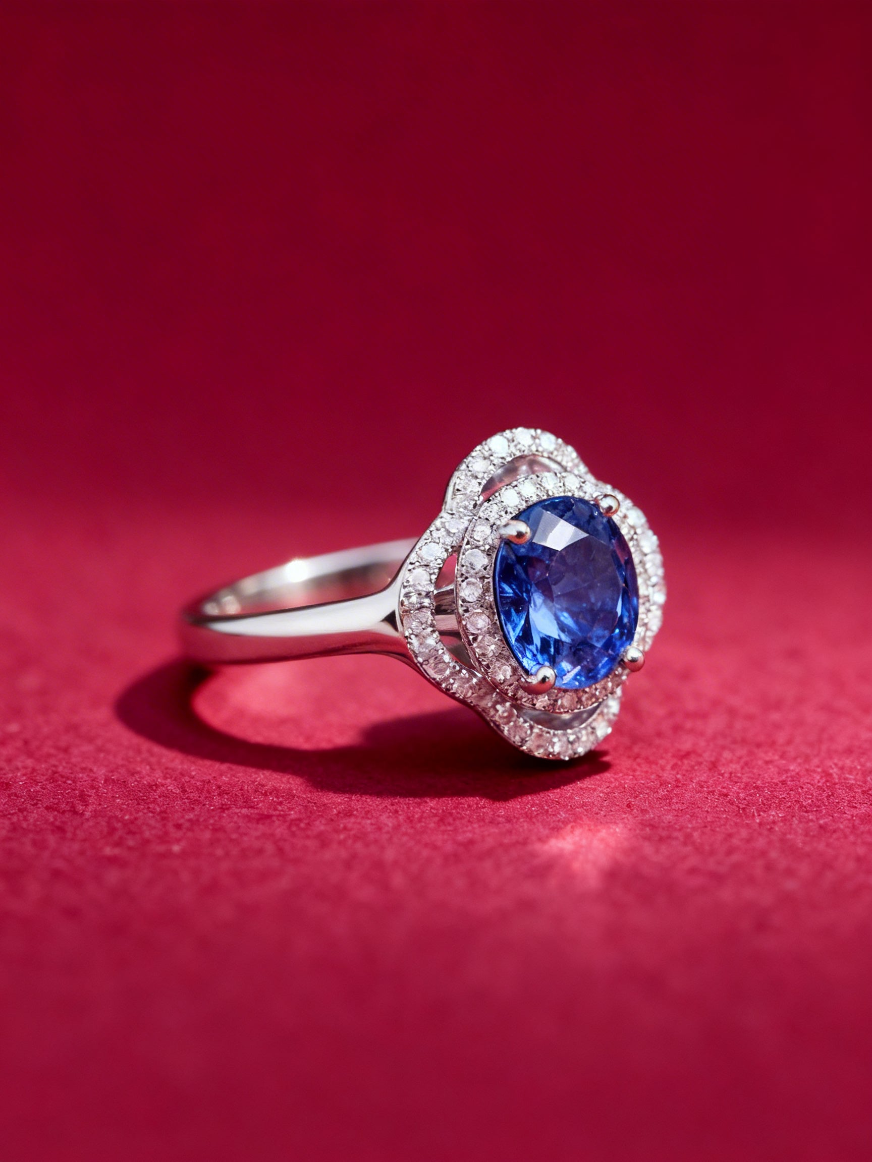 18K Gold Natural Sapphire Ring
