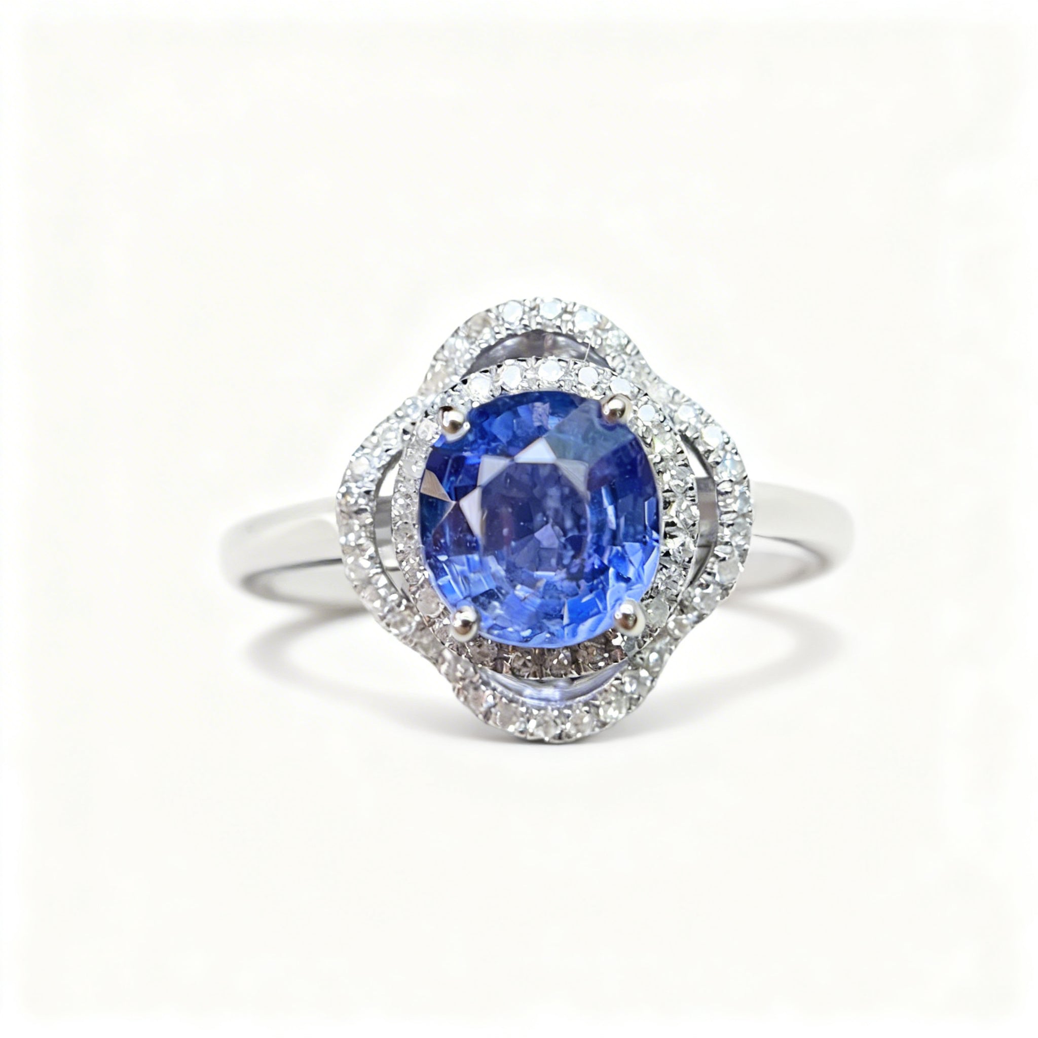 18K Gold Natural Sapphire Ring