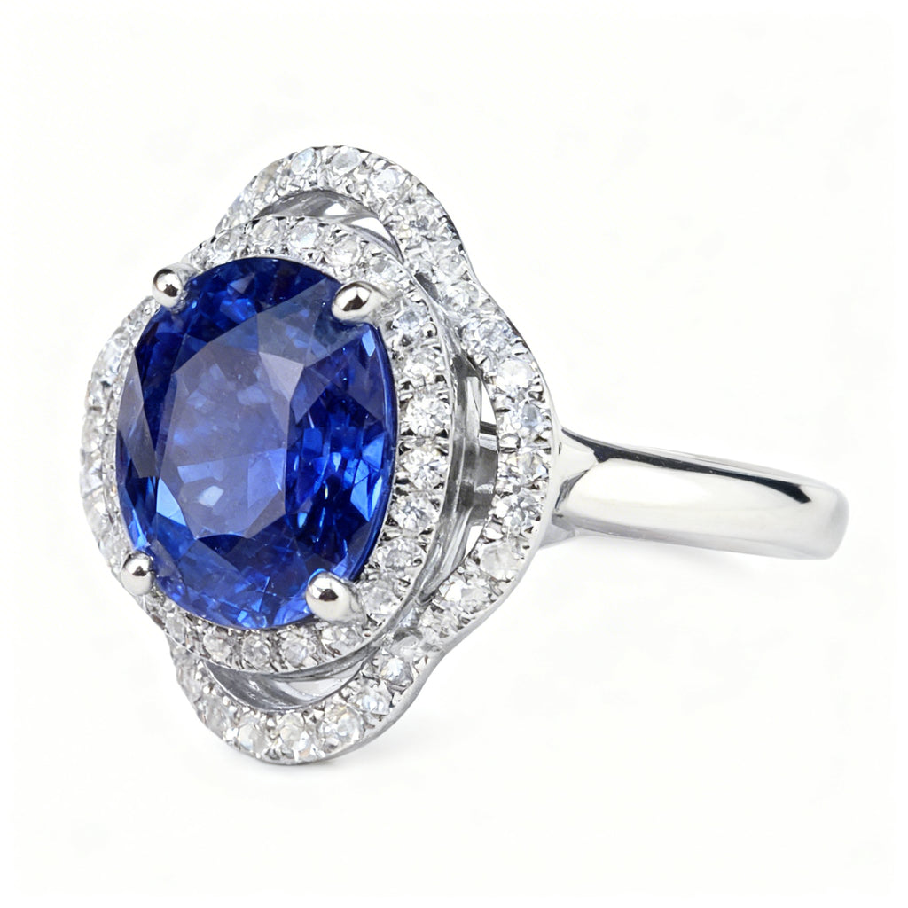 18K Gold Natural Sapphire Ring
