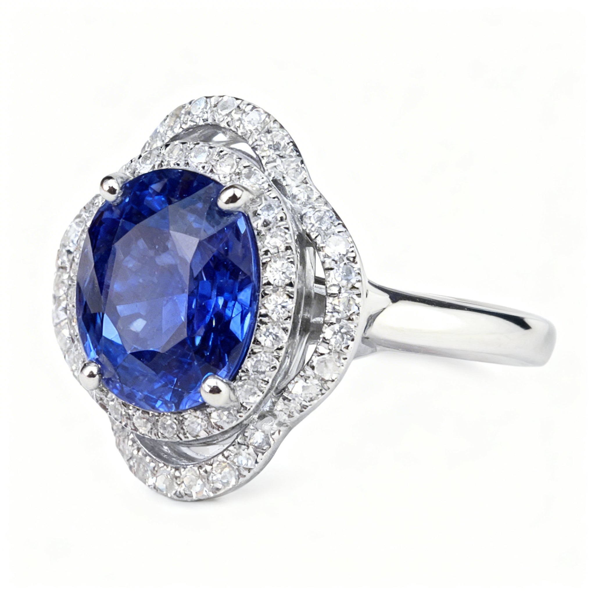 18K Gold Natural Sapphire Ring