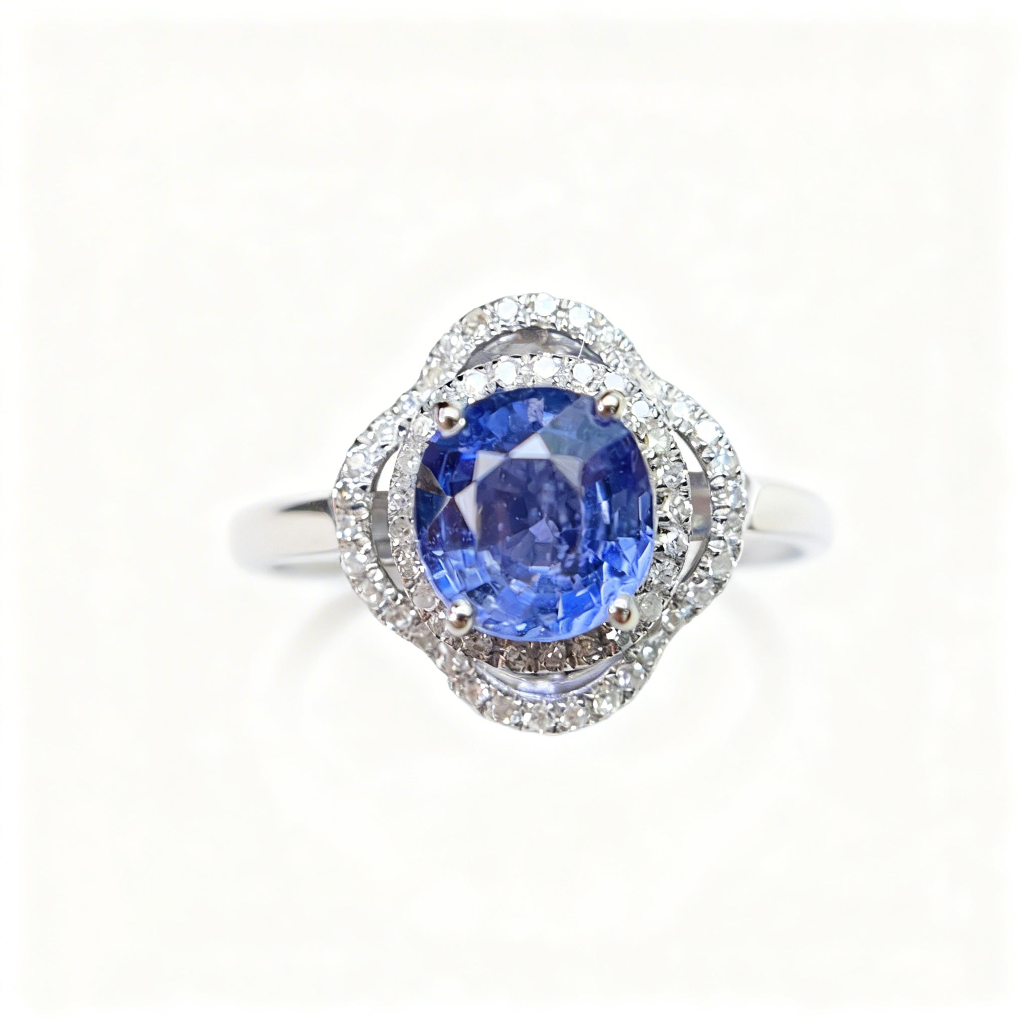 18K Gold Natural Sapphire Ring