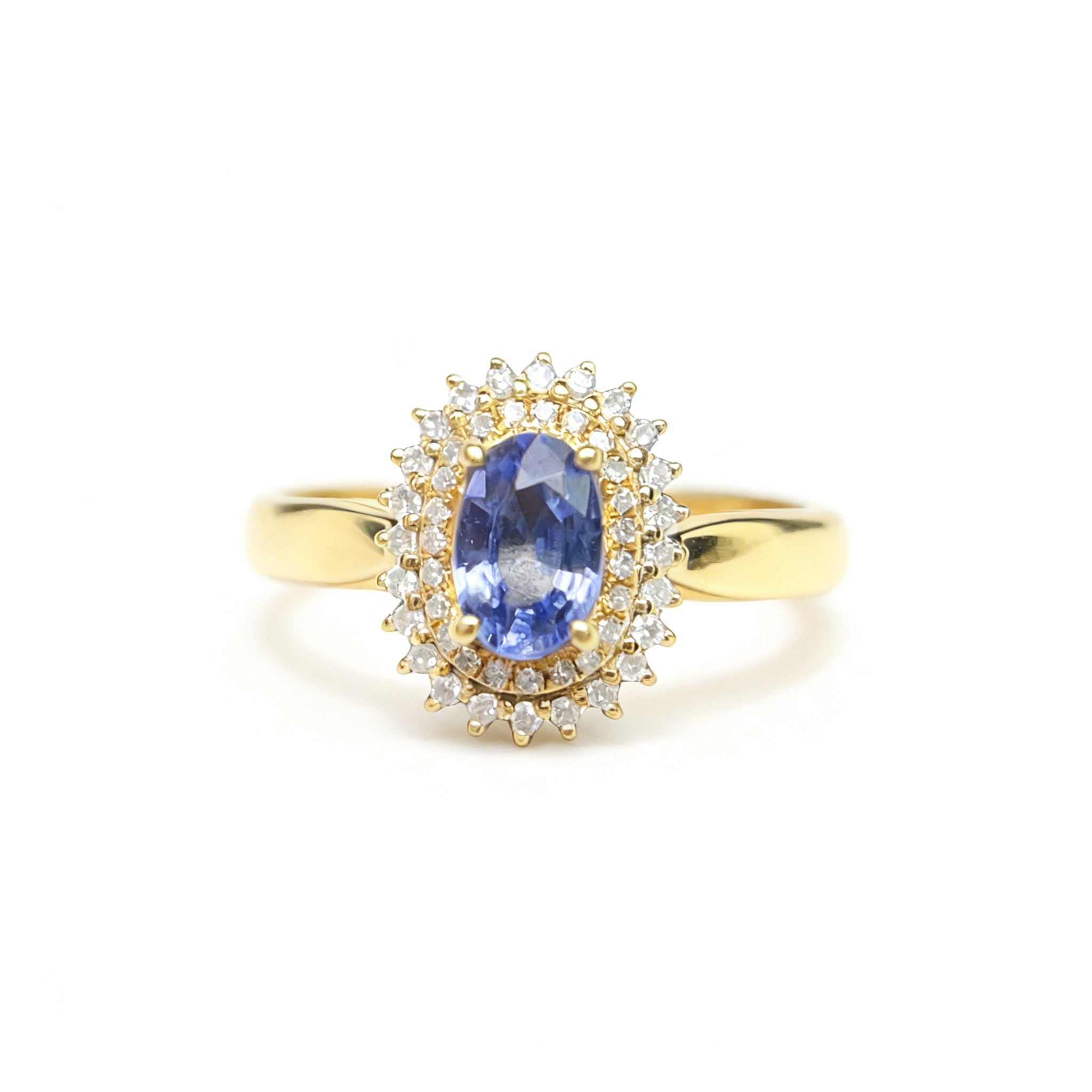 18K Gold Natural Sapphire Ring