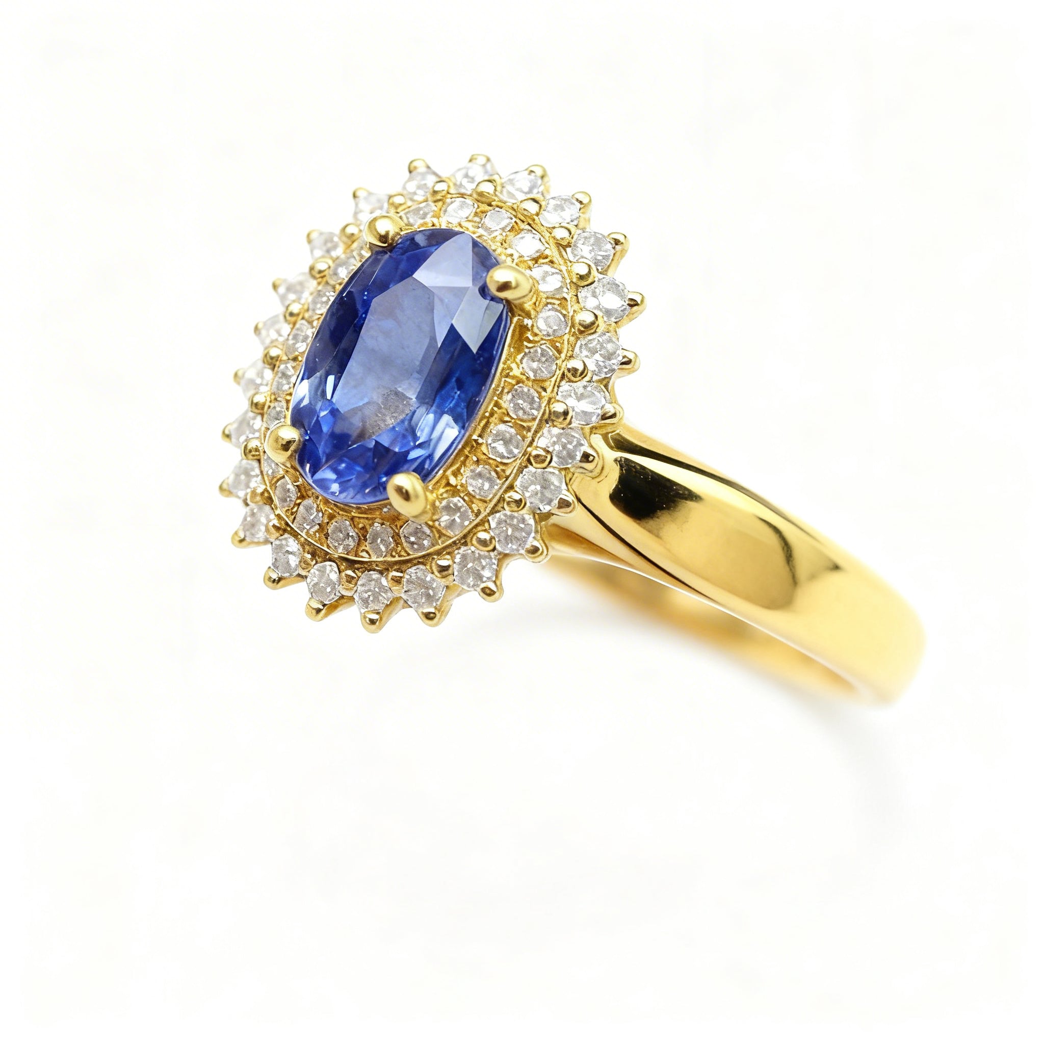 18K Gold Natural Sapphire Ring