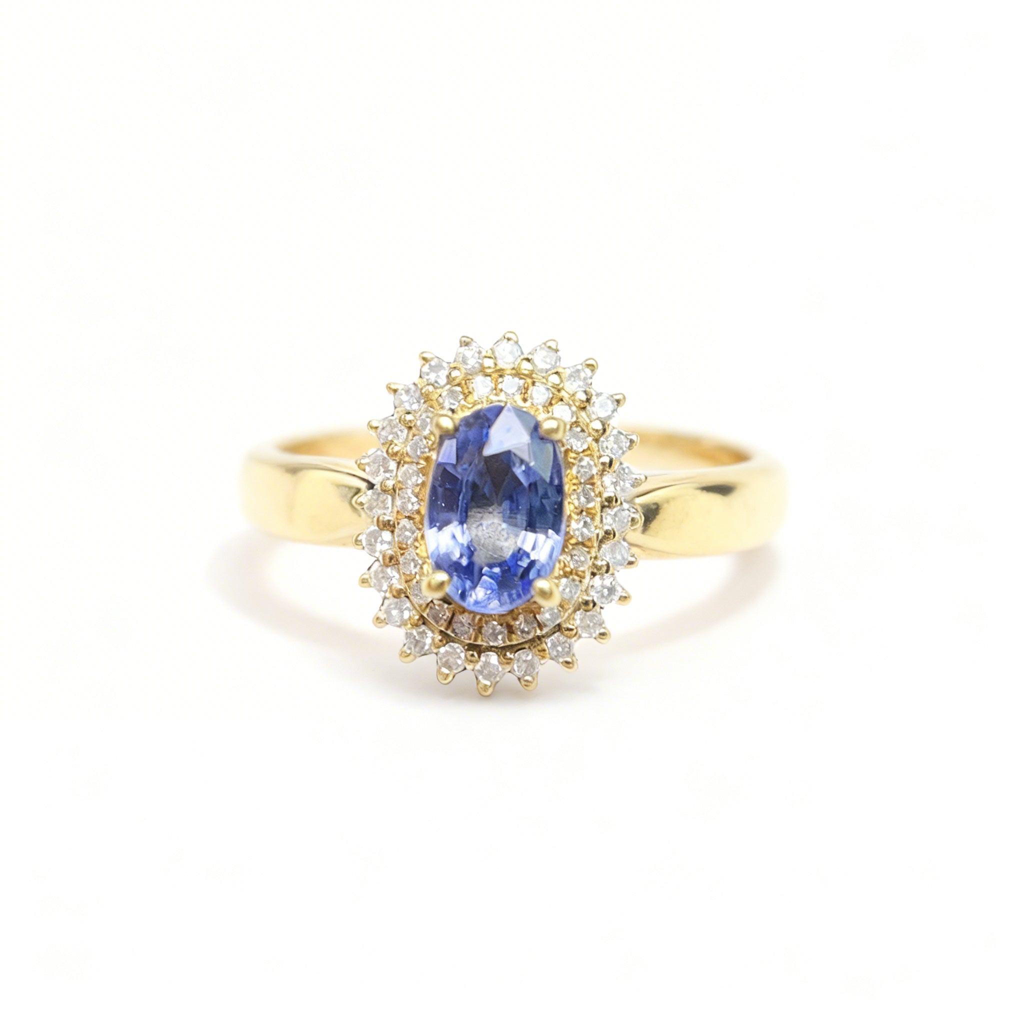 18K Gold Natural Sapphire Ring