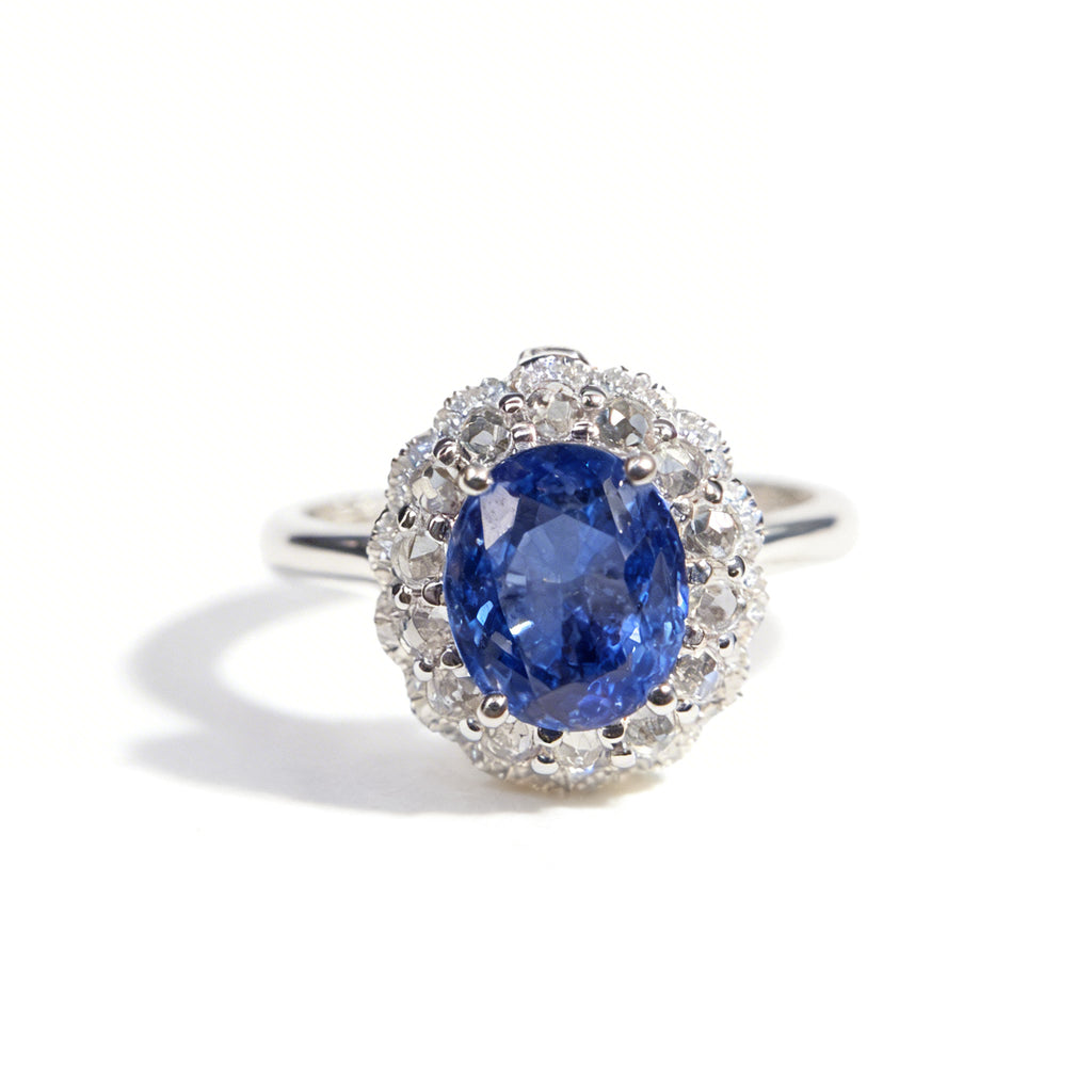 18K Gold Natural Sapphire Ring