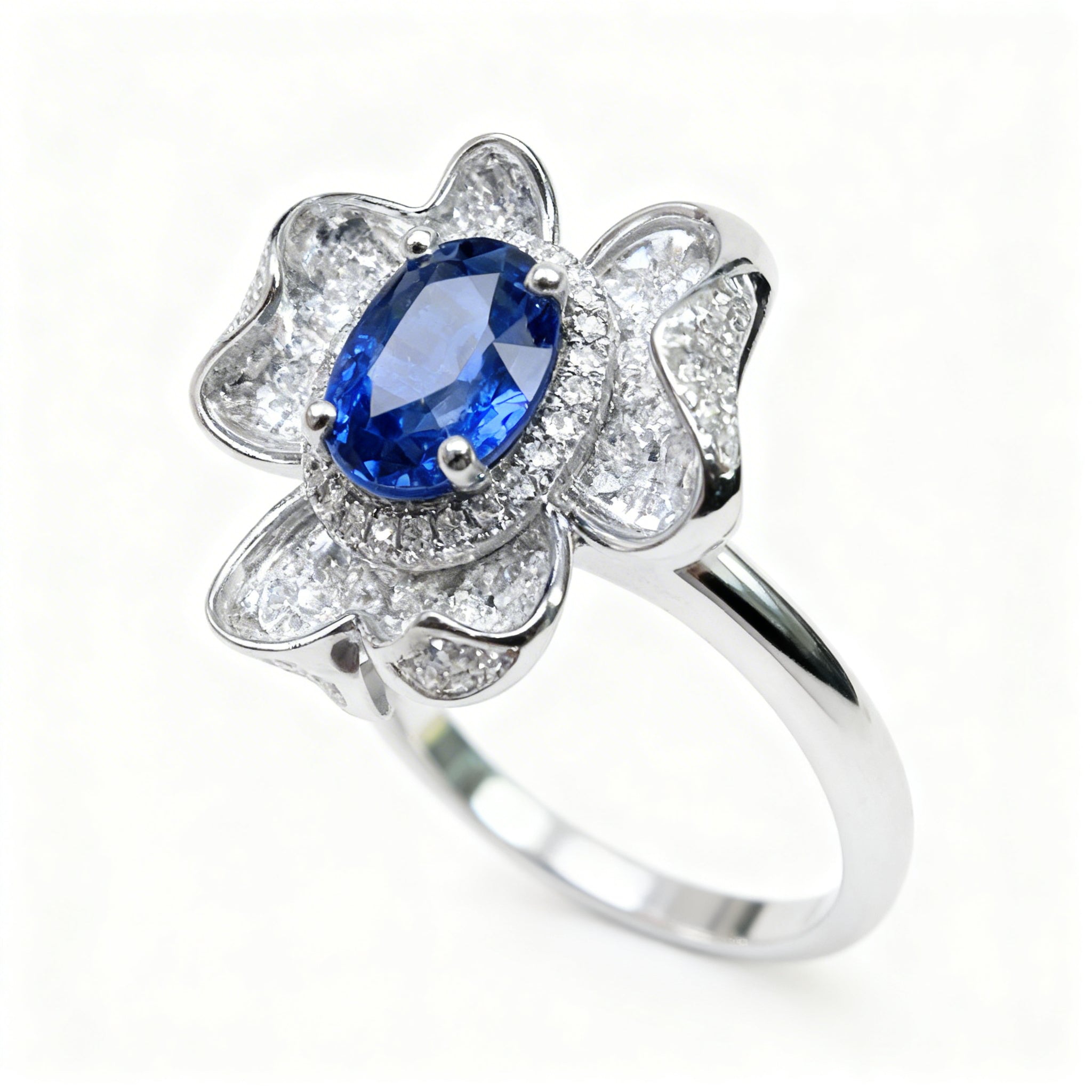 18K Gold Natural Sapphire Ring