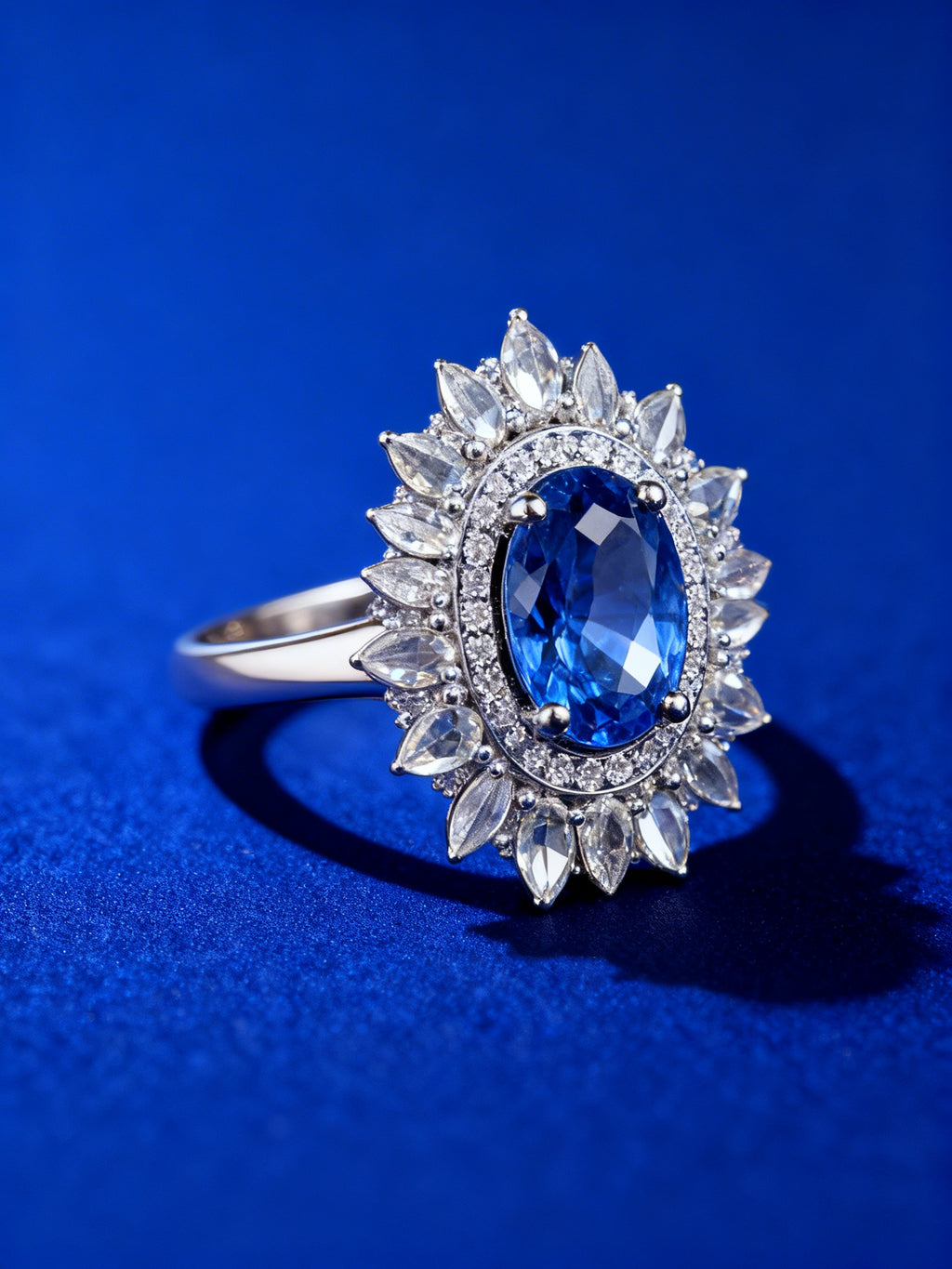 18K Gold Natural Sapphire Ring