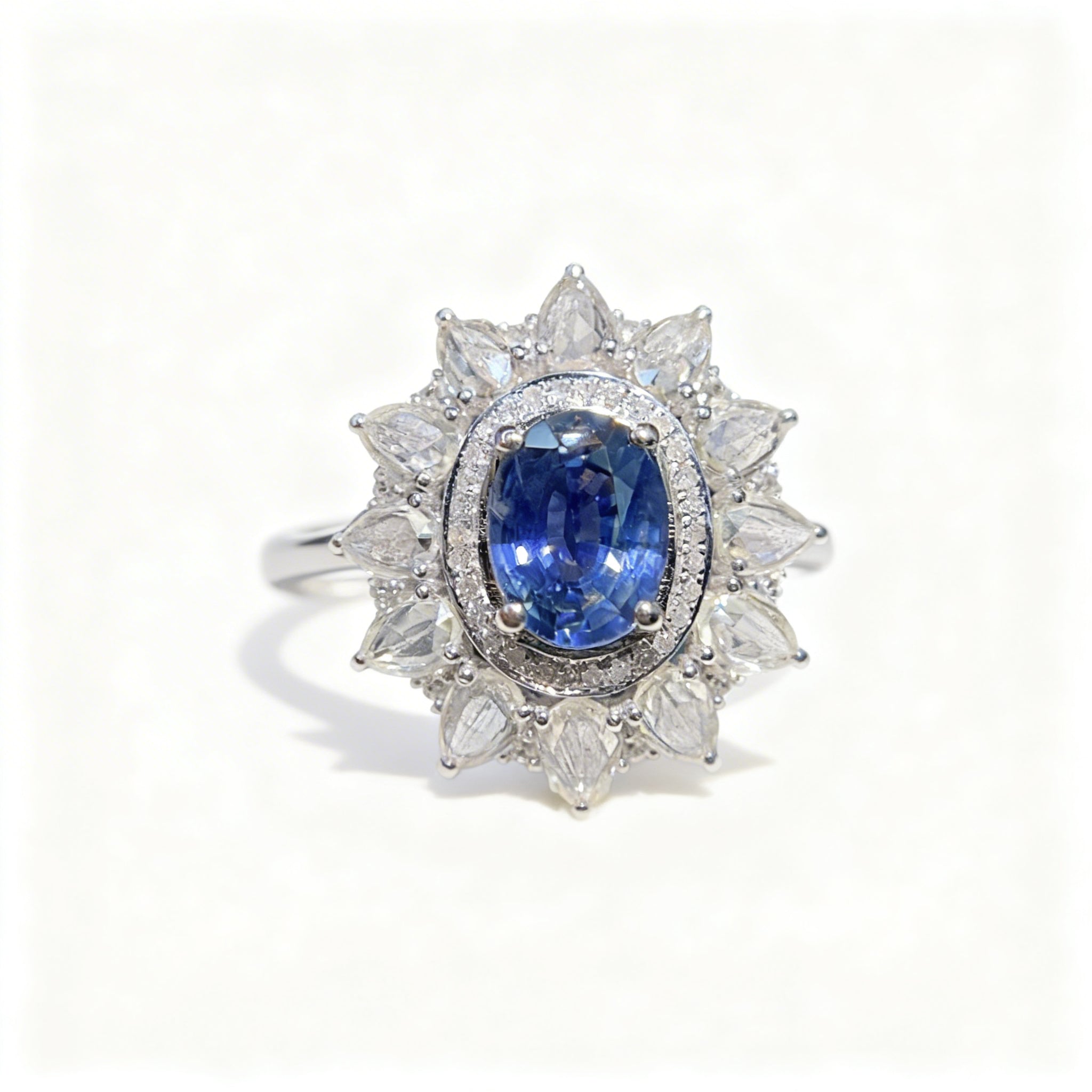 18K Gold Natural Sapphire Ring