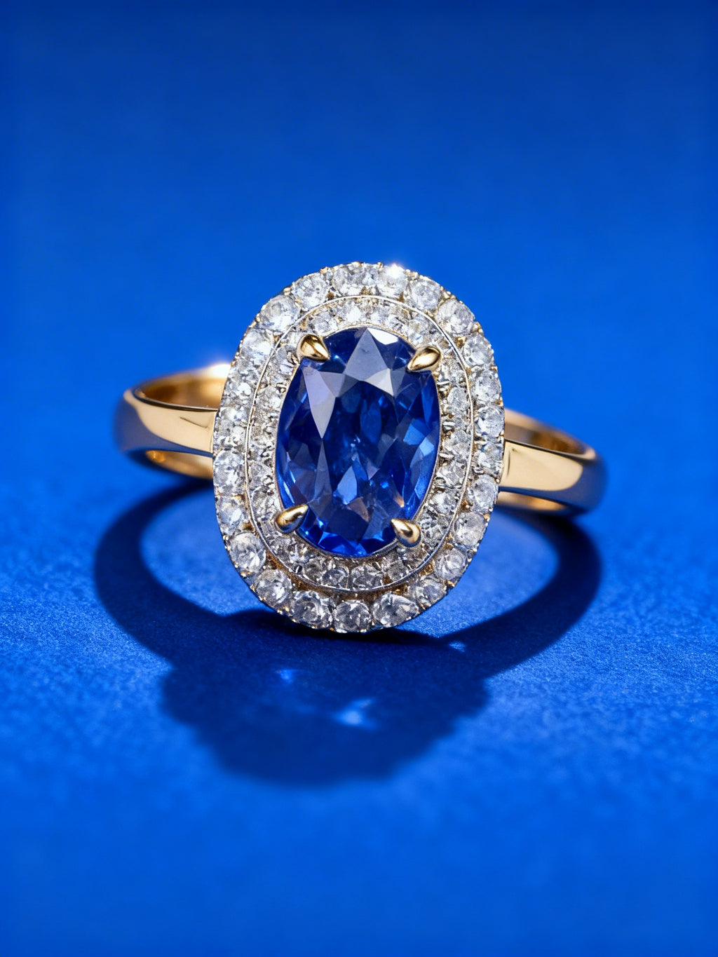 18K Gold Natural Sapphire Ring