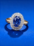 18K Gold Natural Sapphire Ring