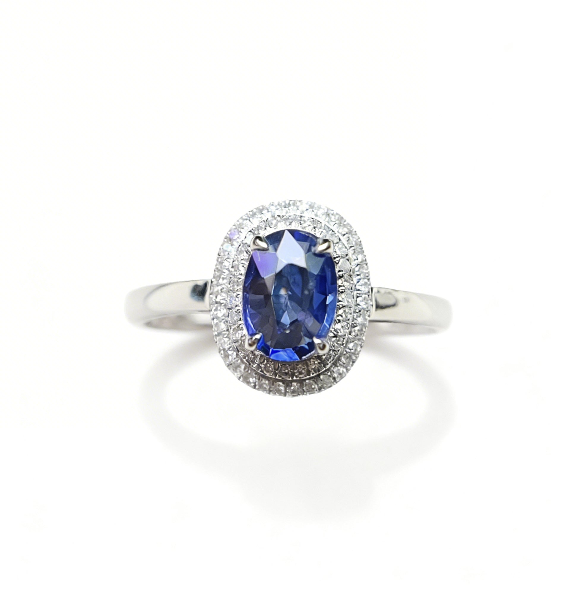 18K Gold Natural Sapphire Ring