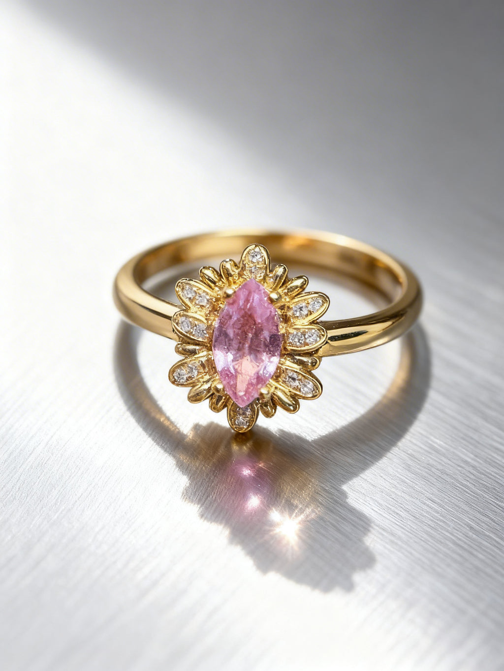 18K Gold Natural Sapphire Ring